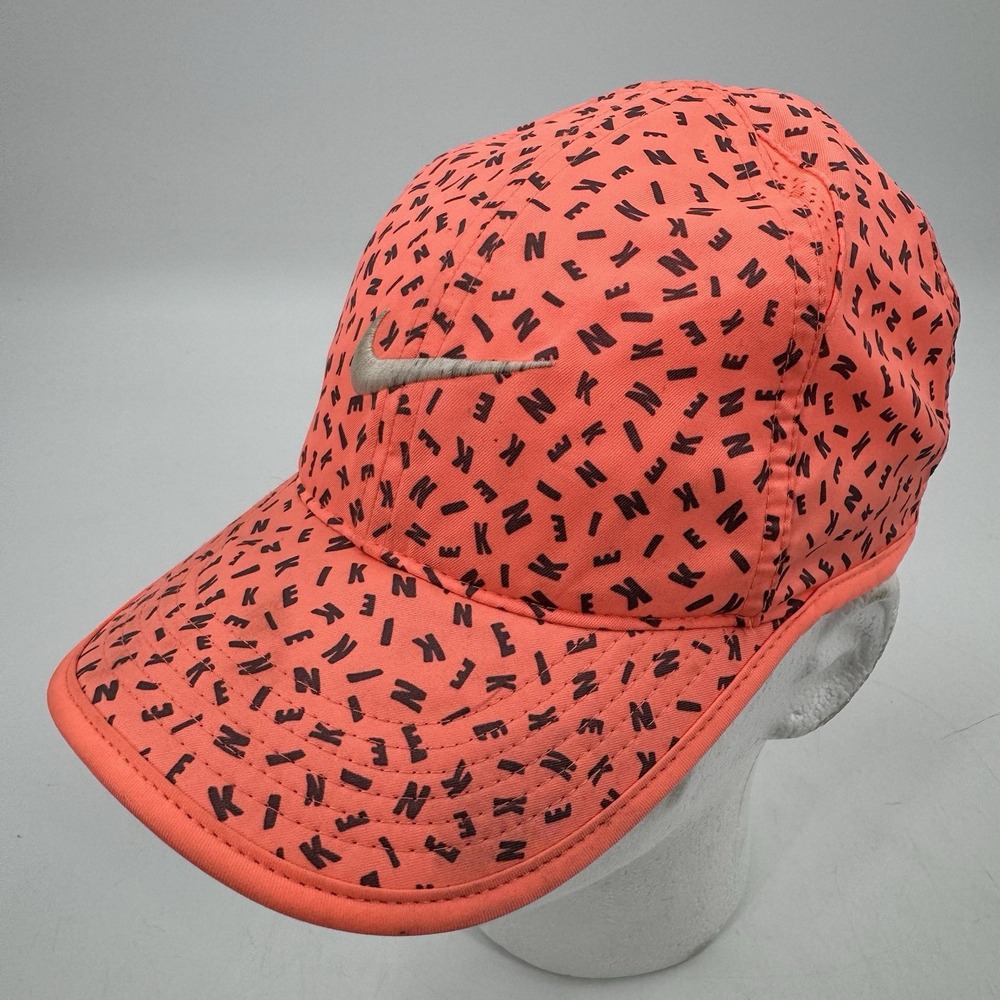 Nike AeroBill Featherlight Hat Coral‎ Orange AOP Geometric Print Running